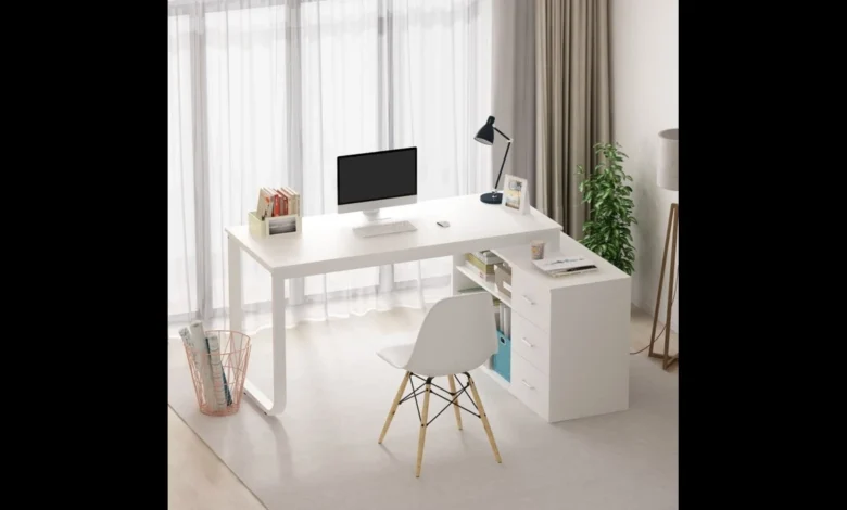 white computer desk